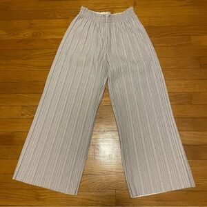 NWT Mayoral Girl Size 12 Silver Glitter Shimmery Wide-Leg Pleated Palazzo Pants